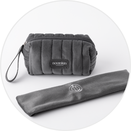 necessaire de veludo da noorskin como brinde na cleanical friday, a black friday de cosméticos da noorskin