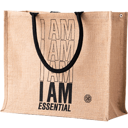 imagem do brinde 3  da black friday da essential nutrition: uma bolsa de juta I Am Essential