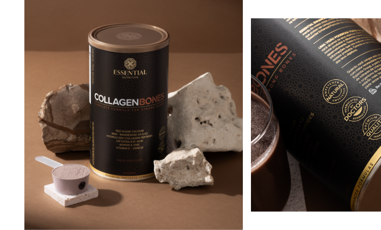 colágeno para os ossos sabor chocolate