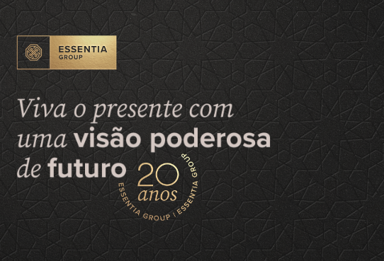 Imagem com a frase 'viva o presente com um presente ao futuro' em um fundo colorido e vibrante.