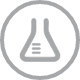 Ícone de frasco de laboratório, representando o controle de qualidade em laboratórios